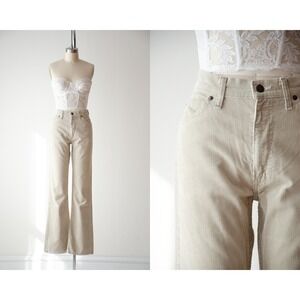 Levi's Wide Leg Corduroy Pants in Light Tan